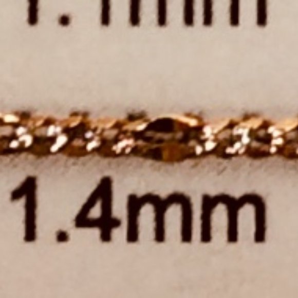 Two-Toned 14K Gold Ankle Bracelet 9" - Picture 15 of 16